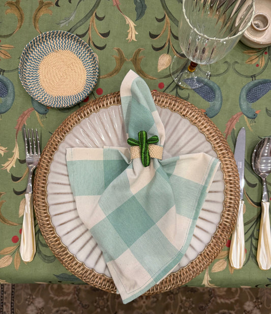 Servilleta Vichy verde agua