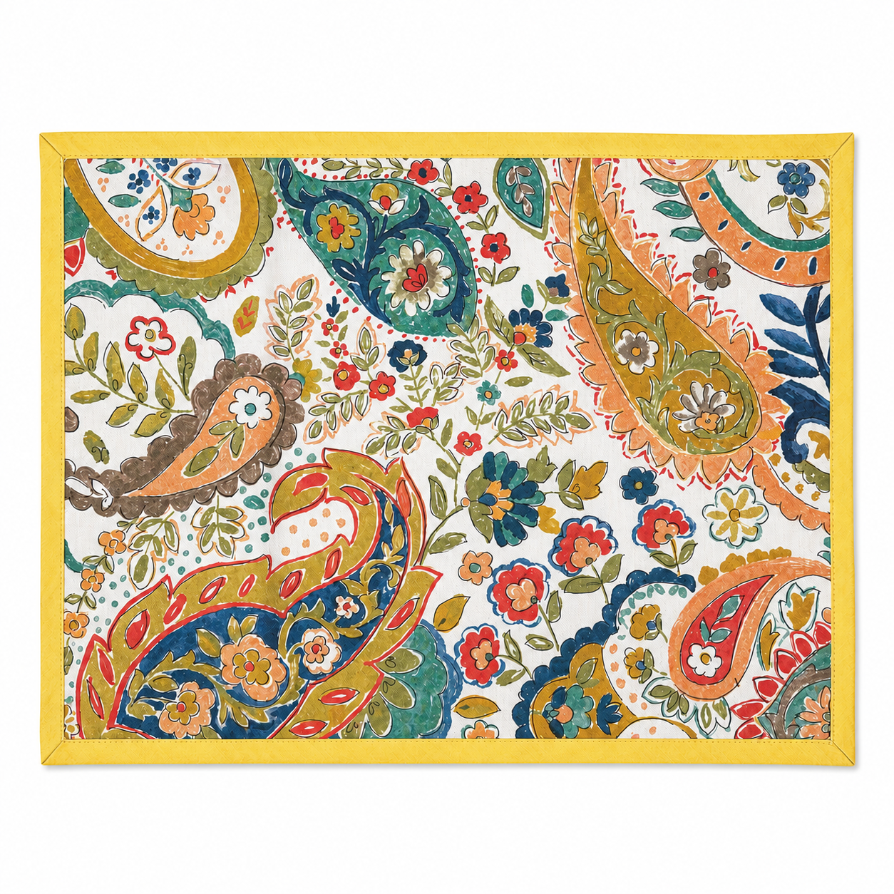 Individual resinado pasley amarillo